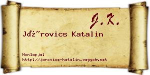 Járovics Katalin névjegykártya